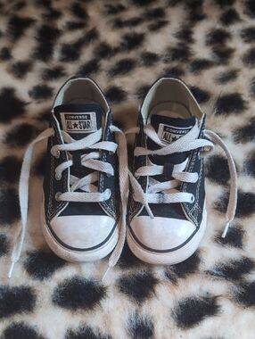 Converse Kids Black and White Low Top Sneakers